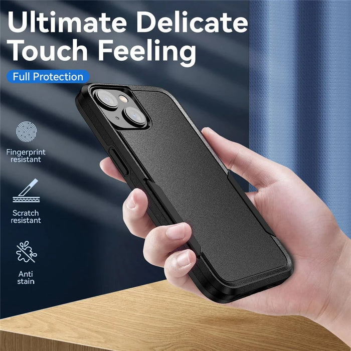 Shockproof Case for iPhone 14 6.1 inch, PC + TPU Phone Cover Anti-drop Back Protector Case - Black - 5