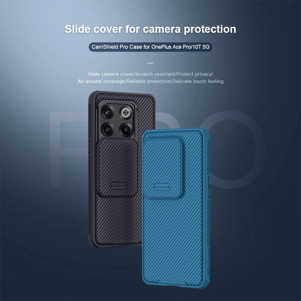 NILLKIN CamShield Pro Series for OnePlus Ace Pro 5G / 10T 5G TPU + PC Phone Case Slide Camera Lens Cover Phone Back Shell - Black - 2