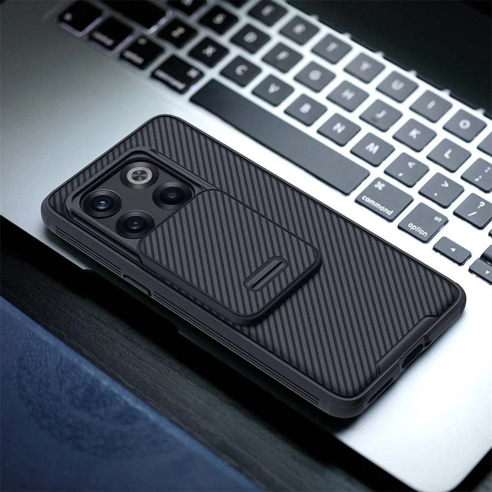 NILLKIN CamShield Pro Series for OnePlus Ace Pro 5G / 10T 5G TPU + PC Phone Case Slide Camera Lens Cover Phone Back Shell - Black - 4