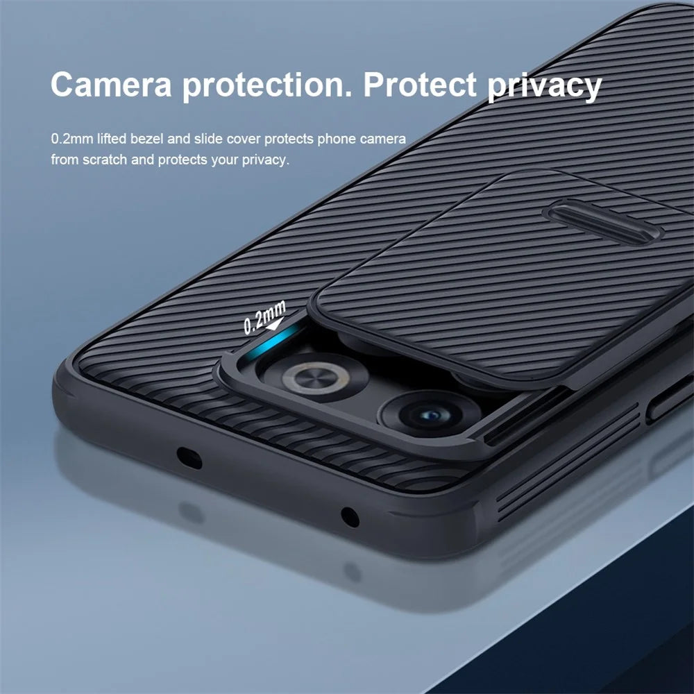 NILLKIN CamShield Pro Series for OnePlus Ace Pro 5G / 10T 5G TPU + PC Phone Case Slide Camera Lens Cover Phone Back Shell - Black - 5