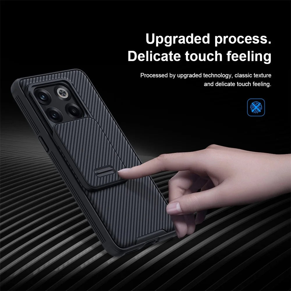 NILLKIN CamShield Pro Series for OnePlus Ace Pro 5G / 10T 5G TPU + PC Phone Case Slide Camera Lens Cover Phone Back Shell - Black - 6