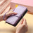 For iPhone 14 6.1 inch Shockproof Phone Cover Rhombus Grid Texture PU Leather Zipper Pocket Flip Wallet Stand Case - Purple - 6