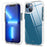 Clear Phone Case for iPhone 14 6.1 inch, Acrylic + TPU Anti-drop Cover with Tempered Glass Screen Protector - 1