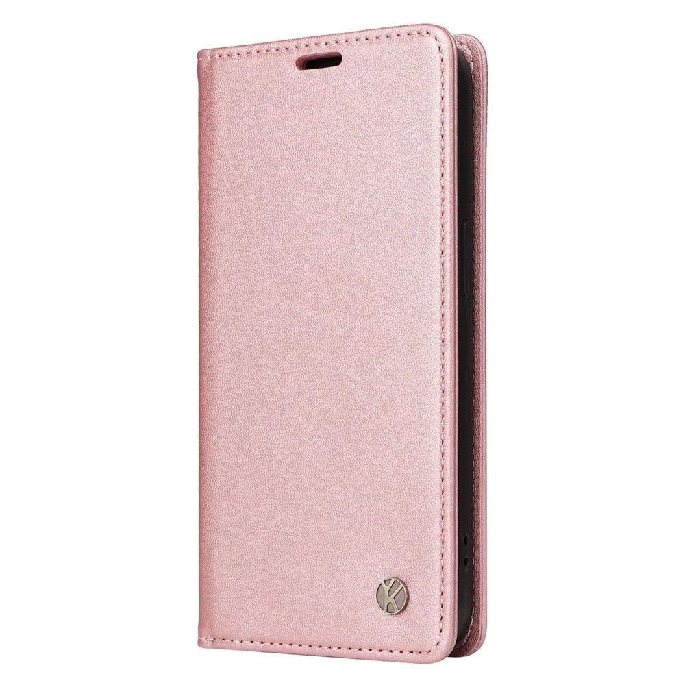 YIKATU YK- 001 Phone Wallet Case for iPhone 6 Plus / 7 Plus / 8 Plus 5.5 inch, Anti-fall Phone Shell Magnetic Closure Flip Leather Cover Stand - Rose Gold - 6