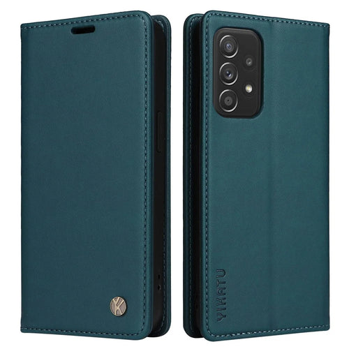 YIKATU YK- 001 for Samsung Galaxy A32 5G / M32 5G PU Leather Wallet Stand Case Auto Closure Magnetic Anti-drop Phone Cover - Green - 1