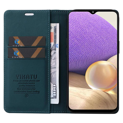 YIKATU YK- 001 for Samsung Galaxy A32 5G / M32 5G PU Leather Wallet Stand Case Auto Closure Magnetic Anti-drop Phone Cover - Green - 2