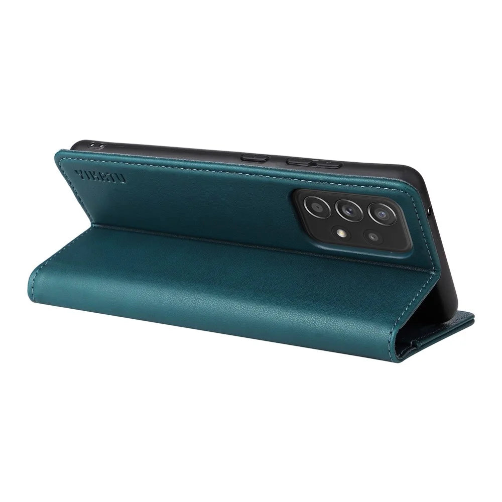 YIKATU YK- 001 for Samsung Galaxy A32 5G / M32 5G PU Leather Wallet Stand Case Auto Closure Magnetic Anti-drop Phone Cover - Green - 3