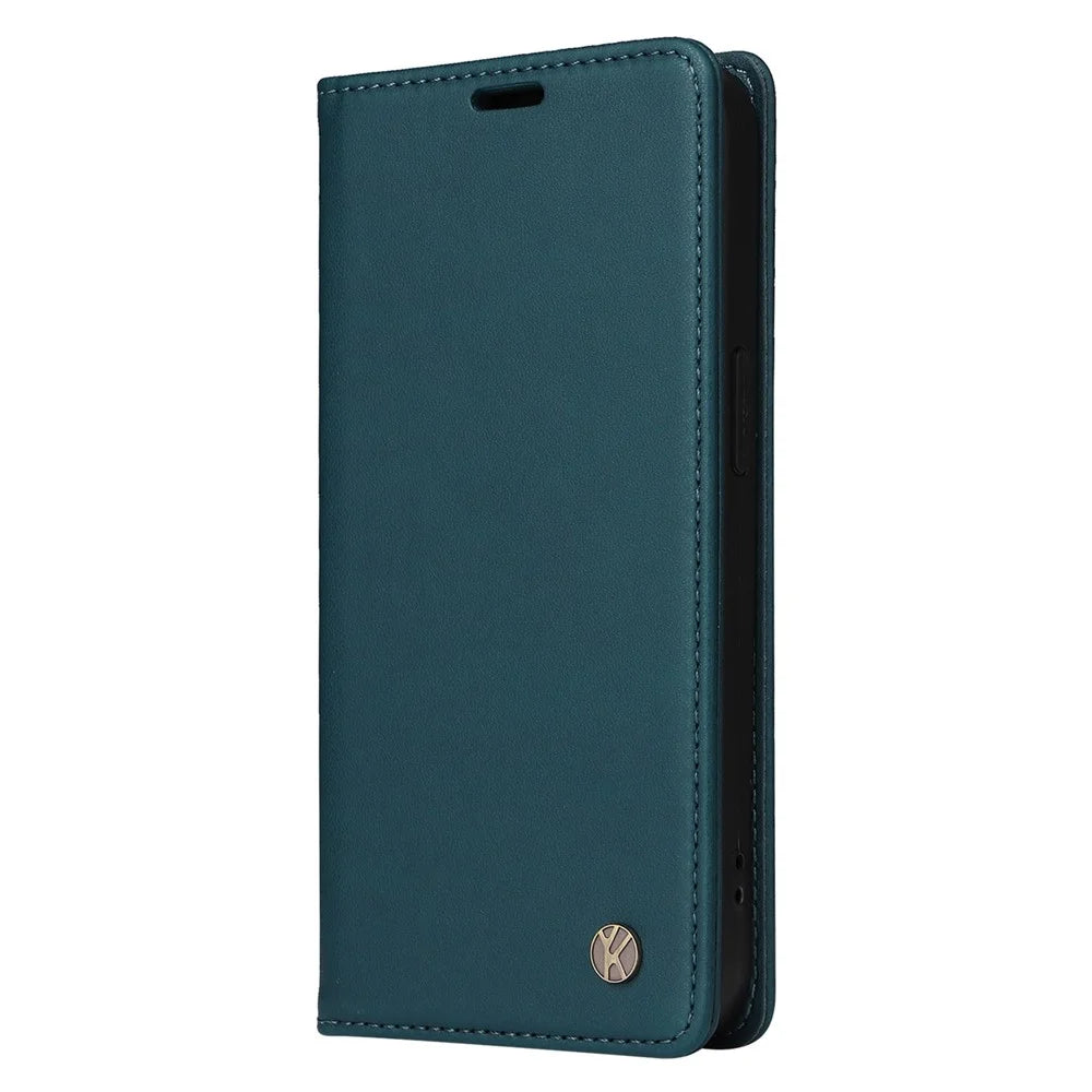 YIKATU YK- 001 for Samsung Galaxy A32 5G / M32 5G PU Leather Wallet Stand Case Auto Closure Magnetic Anti-drop Phone Cover - Green - 6