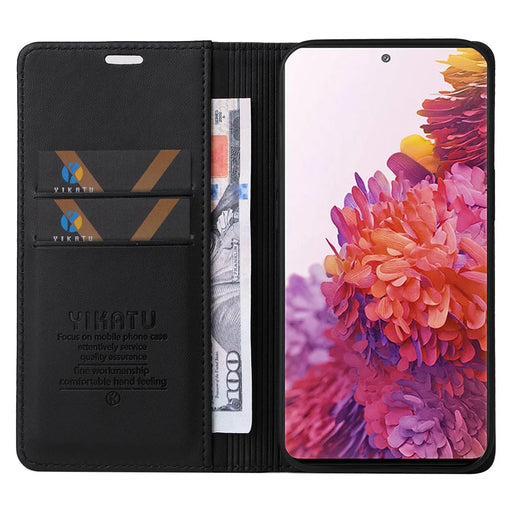 YIKATU YK- 001 for Samsung Galaxy S20 FE / S20 FE 5G / S20 FE 2022 / S20 Lite PU Leather Anti-scratch Case Phone Wallet Stand Cover - Black - 2