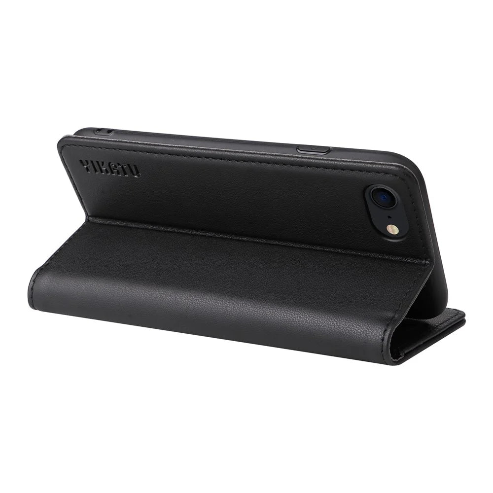 YIKATU YK- 001 for iPhone 6 / 7 / 8 4.7 inch / SE (2020) / (2022) Magnetic Auto Closing Leather Case Wallet Stand Anti-scratch Phone Cover - Black - 3
