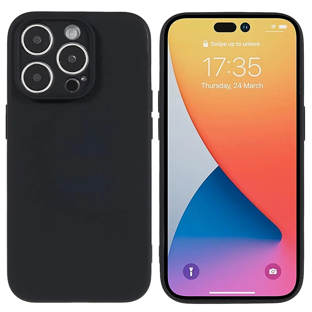 Shockproof Case for iPhone 14 Pro 6.1 inch Anti-Drop Phone Case Precise Cutout TPU Cover - Black - 1