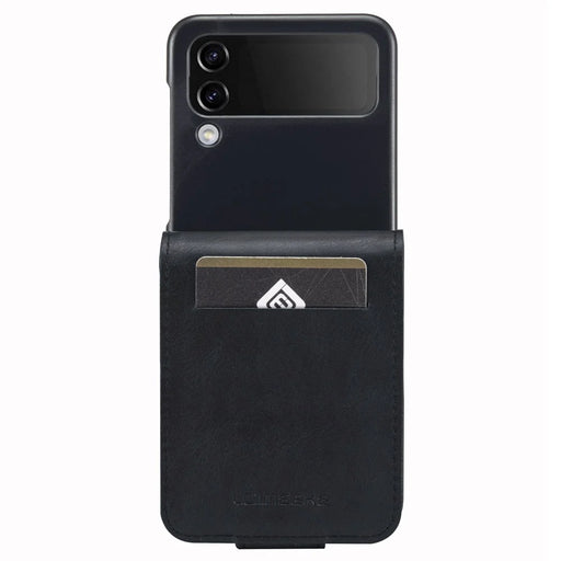 LC.IMEEKE for Samsung Galaxy Z Flip3 5G PU Leather + PC Phone Case RFID Blocking Protective Cellphone Cover Card Holder - Black - 1