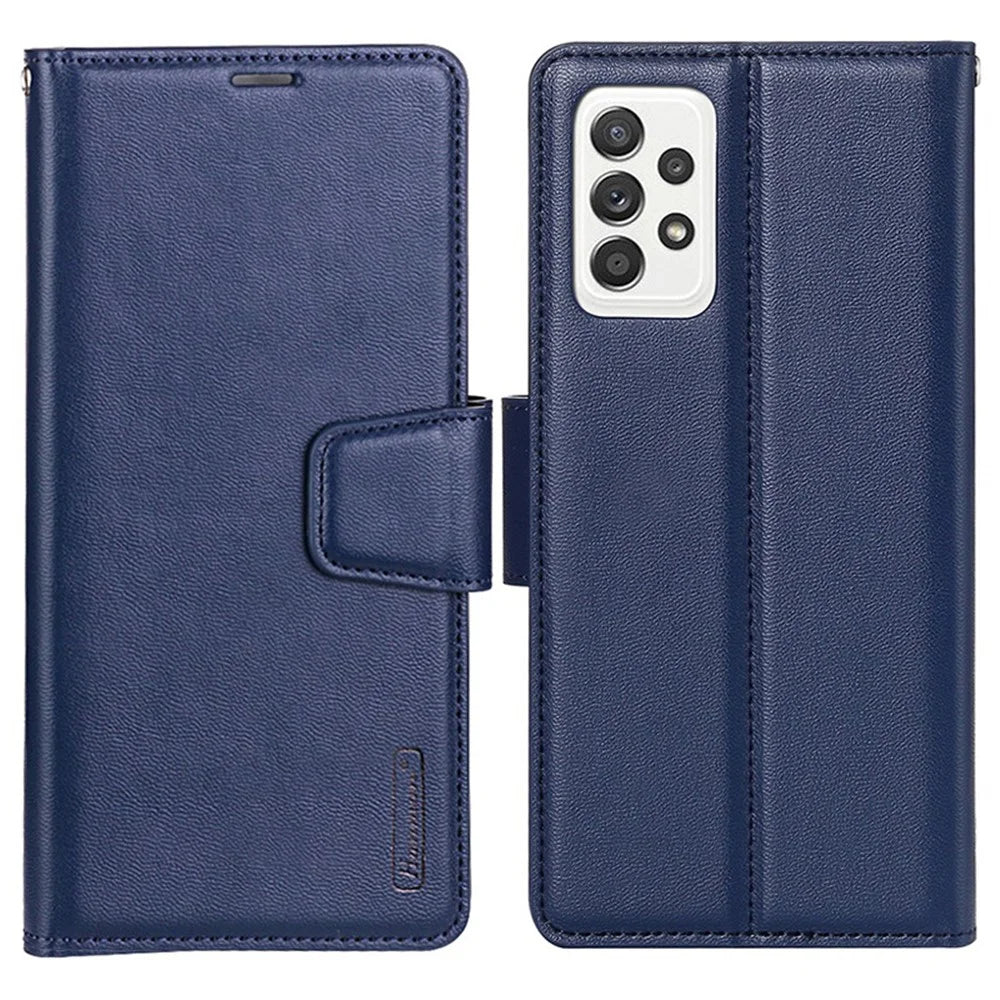 HANMAN Mill Series for Samsung Galaxy A52 4G / 5G / A52s 5G Wallet Case PU Leather Stand Magnetic Clasp Shockproof Cover - Rose Gold - 6