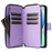 For iPhone 13 mini Case Leather Zipper Pouch Wallet Crossbody Phone Cover - Purple - 3