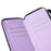 For iPhone 13 mini Case Leather Zipper Pouch Wallet Crossbody Phone Cover - Purple - 6