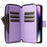 For iPhone 14 Pro Max Case Rhombus Wallet Purse PU Leather Phone Cover with Shoulder Strap - Purple - 3
