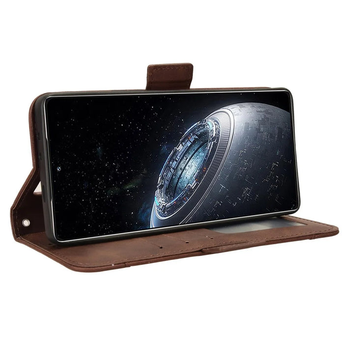 For Infinix GT 20 Pro 5G / X6871 Case Multiple Card Slots Leather Wallet Phone Cover - Brown - 3