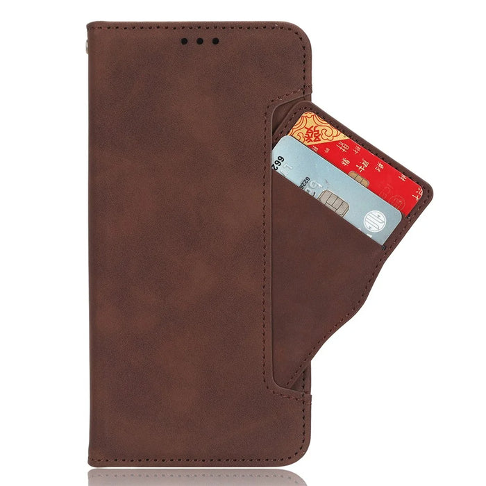 For Infinix GT 20 Pro 5G / X6871 Case Multiple Card Slots Leather Wallet Phone Cover - Brown - 6