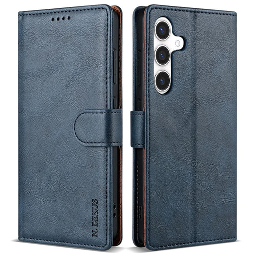 N.BEKUS CSJ-001 For Samsung Galaxy A15 4G / A15 5G Phone Cases   Solid Color Leather Wallet Cover - Blue - 1