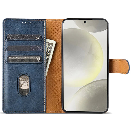 N.BEKUS CSJ-001 For Samsung Galaxy A15 4G / A15 5G Phone Cases   Solid Color Leather Wallet Cover - Blue - 2