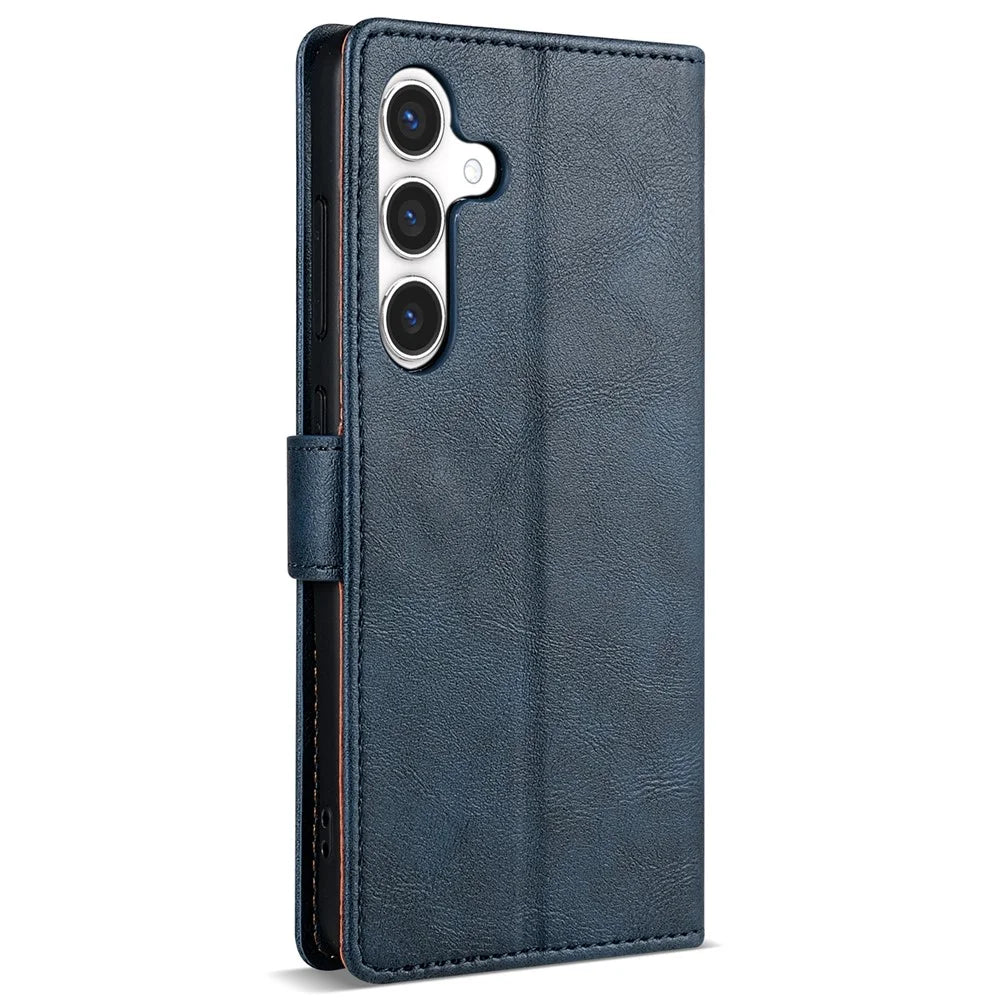 N.BEKUS CSJ-001 For Samsung Galaxy A15 4G / A15 5G Phone Cases   Solid Color Leather Wallet Cover - Blue - 6