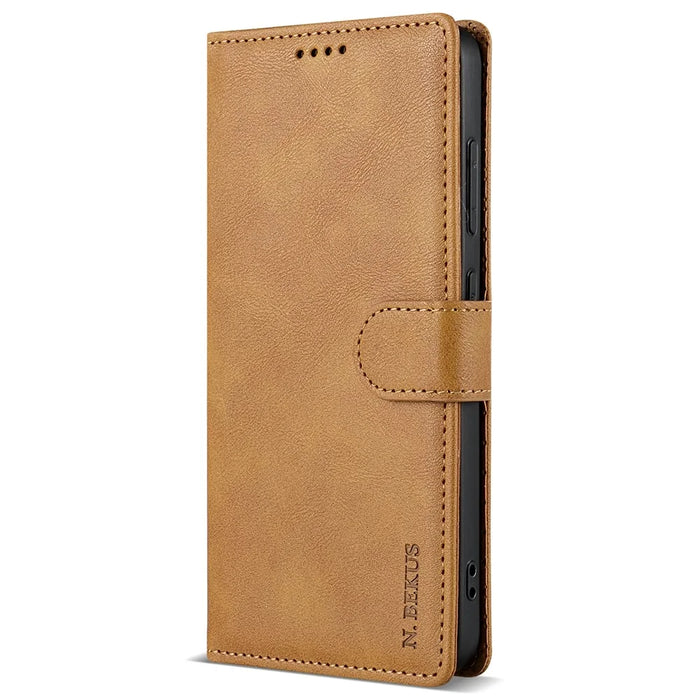 N.BEKUS CSJ-001 For Samsung Galaxy A05s 4G Wallet Case Protective Leather Phone Cover - Brown - 5