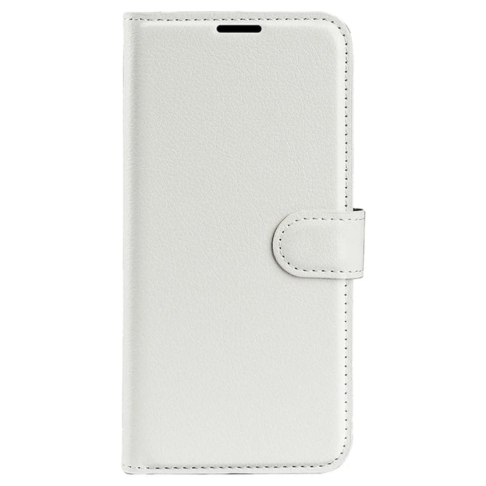 For iPhone 16 Pro Max Wallet Case Litchi Texture Phone Leather Cover - White - 5