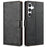 N.BEKUS CSJ-001 For Samsung Galaxy A35 5G Case Scratch-Proof Leather Wallet Phone Cover - Black - 1