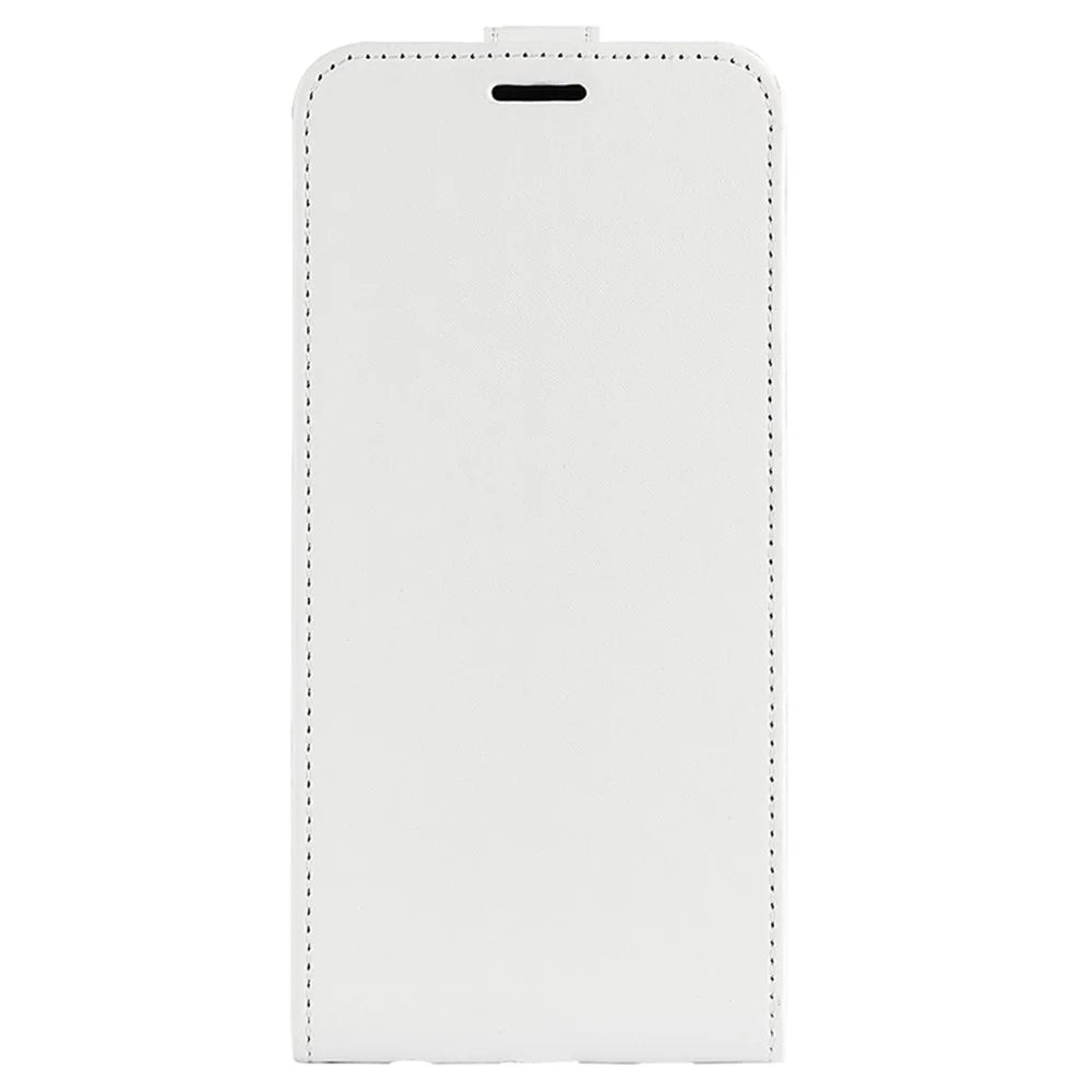 For iPhone 16 Pro Case Crazy Horse Texture Vertical Flip Leather Phone Cover - White - 4