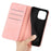 For iPhone 16 Pro Case PU Leather Wallet Folio Flip Phone Cover - Pink - 4