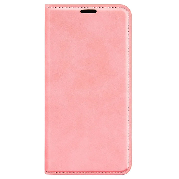 For iPhone 16 Pro Case PU Leather Wallet Folio Flip Phone Cover - Pink - 5