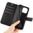 For iPhone 16 Pro Case Magnetic Clasp Calf Texture Flip Leather Phone Cover - Black - 5