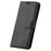 For iPhone 16 Pro Case Magnetic Clasp Calf Texture Flip Leather Phone Cover - Black - 6