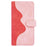 For iPhone 16 Pro Case Splicing Color PU Leather Phone Wallet Cover - Pink - 6