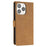 N.BEKUS CSJ-001 For iPhone 15 Pro Case Solid Color PU Leather Folio Phone Cover with Wallet - Brown - 6