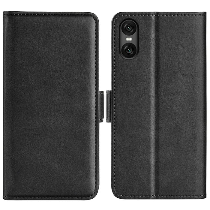 For Sony Xperia 10 VI Mobile Phone Case   Leather Wallet Flip Cover - Black - 1