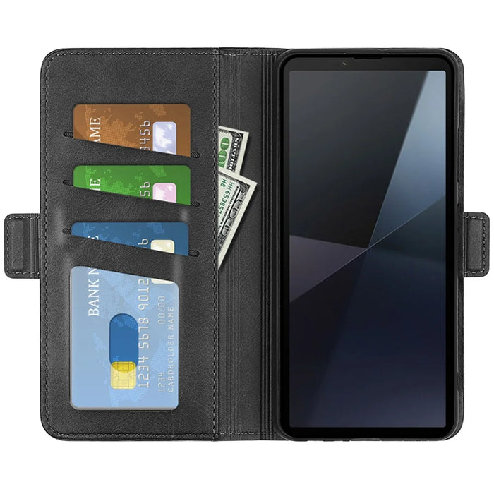 For Sony Xperia 10 VI Mobile Phone Case   Leather Wallet Flip Cover - Black - 2