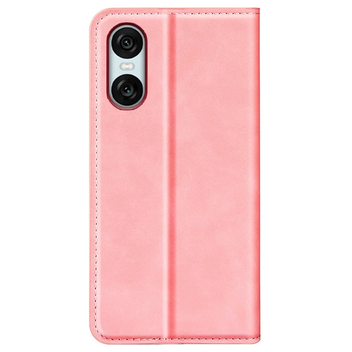 For Sony Xperia 10 VI Wallet Case PU Leather Folio Flip Phone Cover Mobile Accessories   - Pink - 6