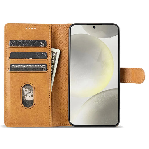 N.BEKUS CSJ-001 For Samsung Galaxy A54 5G Case Anti-Scratch Wallet Phone Leather Cover - Brown - 2