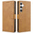 N.BEKUS CSJ-001 For Samsung Galaxy S23 FE Case Card Slots Wallet Leather Phone Cases - Brown - 1