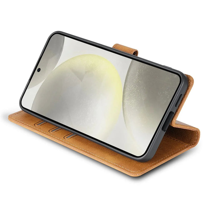 N.BEKUS CSJ-001 For Samsung Galaxy S23 FE Case Card Slots Wallet Leather Phone Cases - Brown - 4