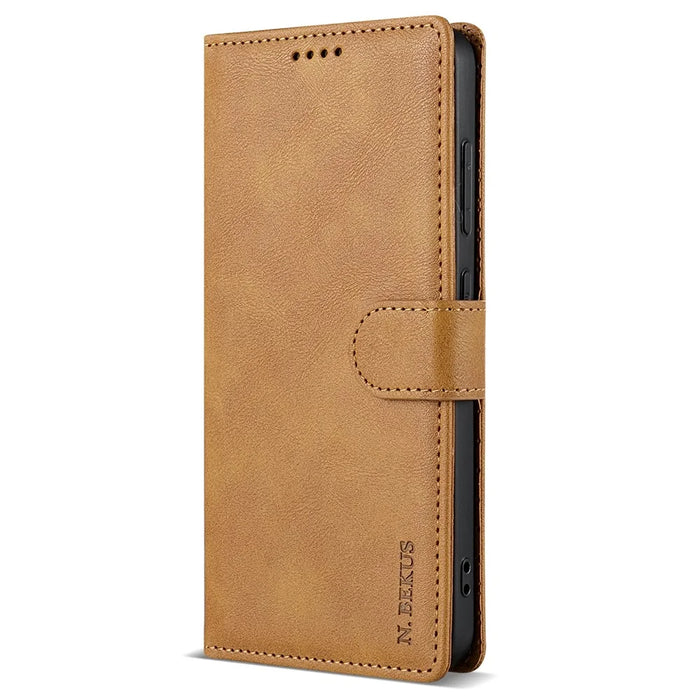 N.BEKUS CSJ-001 For Samsung Galaxy S23 FE Case Card Slots Wallet Leather Phone Cases - Brown - 5