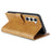 N.BEKUS CSJ-001 For Samsung Galaxy S23 Case Solid Color Leather Stand View Cover - Brown - 3