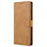 N.BEKUS CSJ-001 For Samsung Galaxy S23 Case Solid Color Leather Stand View Cover - Brown - 5