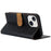 N.BEKUS CSJ-001 For iPhone 14 Phone Wallet Case PU Leather Folding Stand Cover - Black - 4