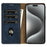 N.BEKUS CSJ-001 For iPhone 14 Pro Shockproof Case Solid Color Leather Wallet Phone Shell - Blue - 2