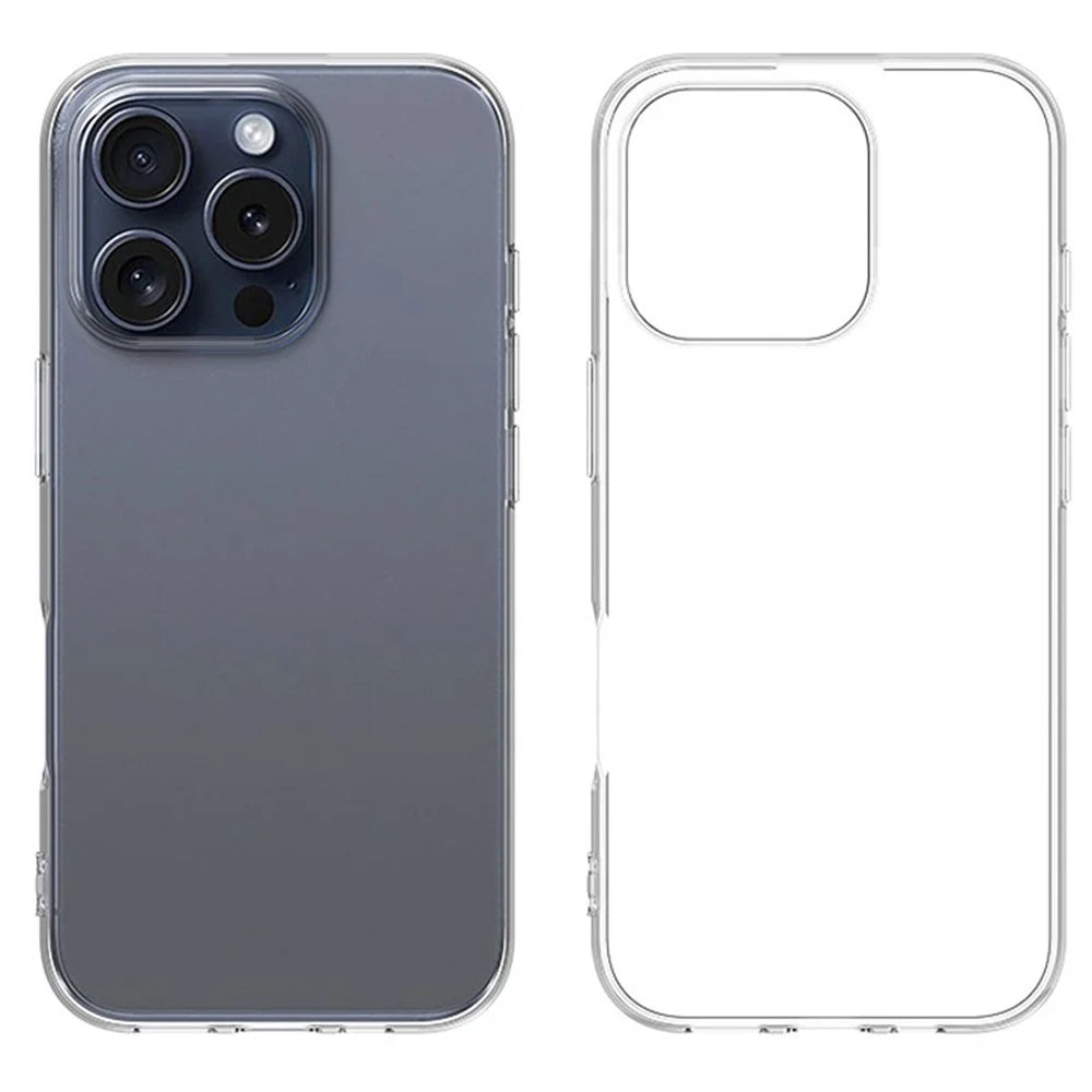 For iPhone 16 Pro Case Ultra Thin Soft TPU Phone Cover HD Transparent - 4