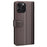 For iPhone 16 Pro Max Case Genuine Split Leather Phone Cover with Wallet Stand - Brown - 7