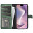 For iPhone 16 Plus Case Wallet Dual Color Flip Leather Phone Cover - Green - 2