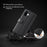 For iPhone 16 Plus Case Genuine Split Leather Phone Cover with Wallet Stand - Black - 6